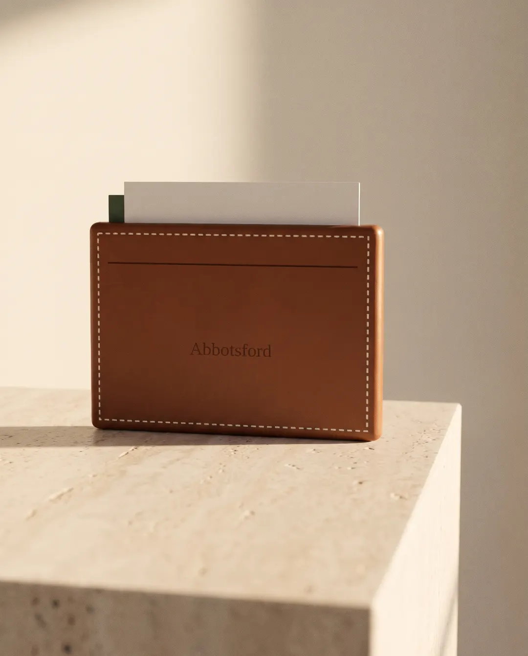 Abbotsford Leather card wallet, finished image