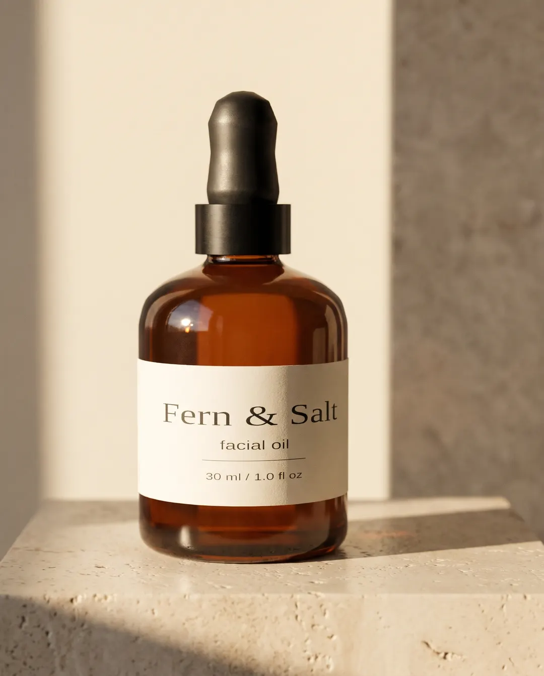 Fern & Salt facial oil, finished image