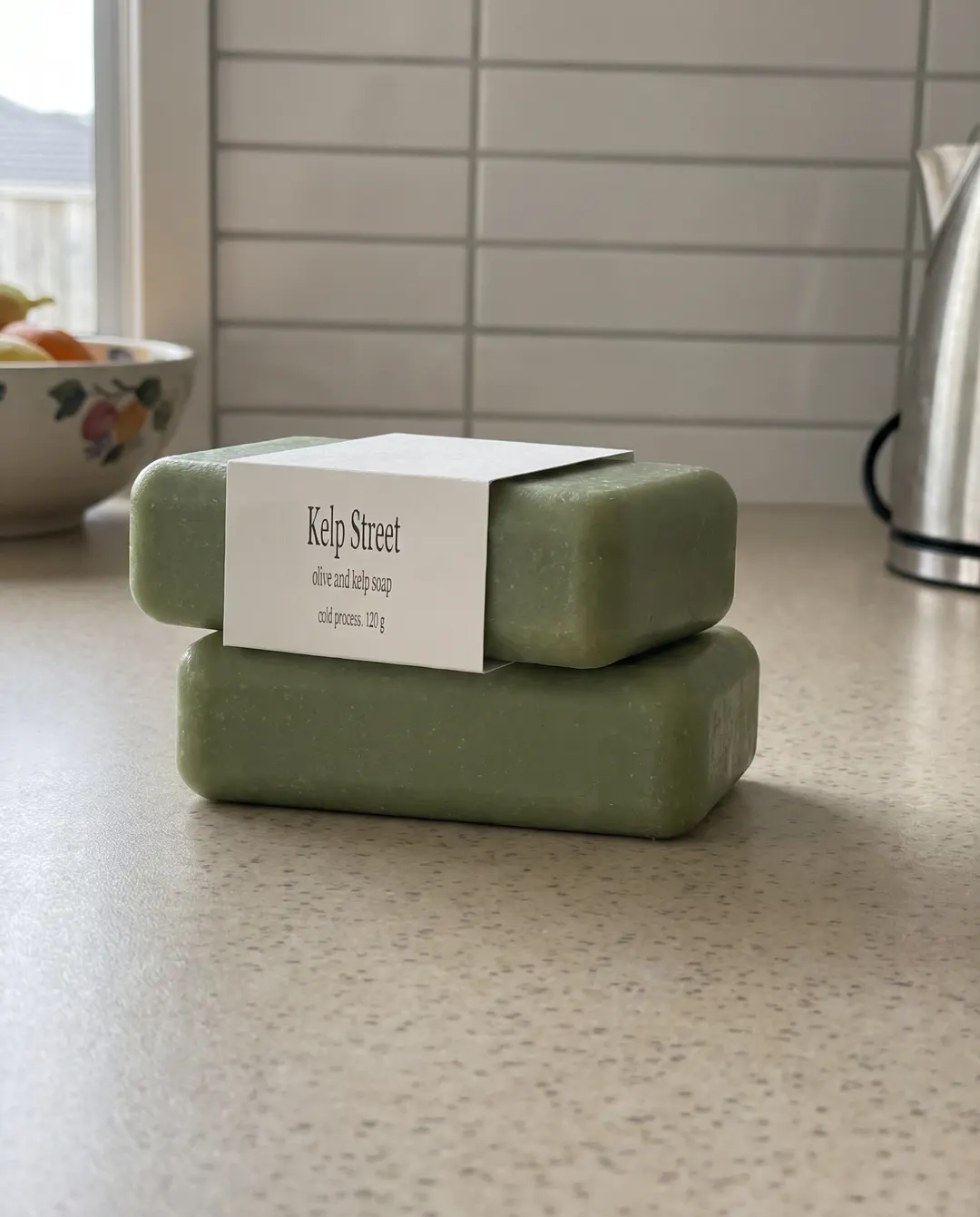 Kelp Street olive and kelp soap, the phone photo
