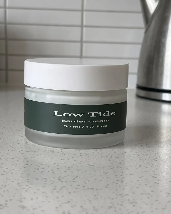 Low Tide barrier cream, the phone photo we started from