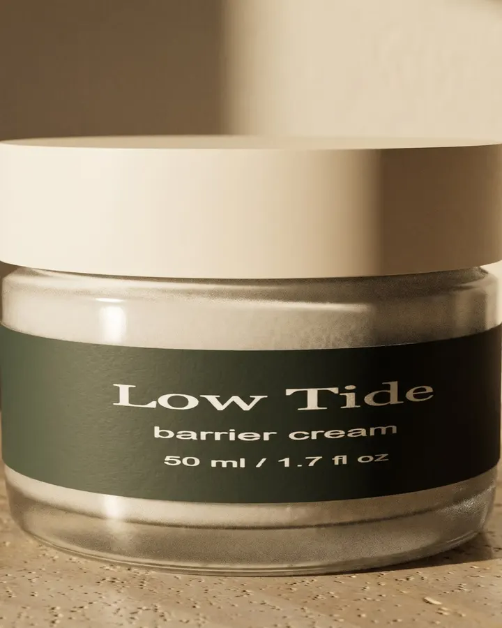 Low Tide barrier cream, a close-up crop